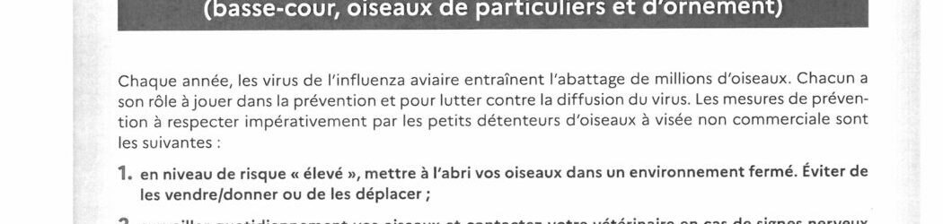 Lutte contre l’influenza aviaire